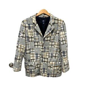 Gap kids patchwork preppy cotton blazer size Xl